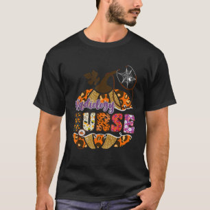 Radiologie Nurse Halloween Pumpkin Leopard Pflege T-Shirt
