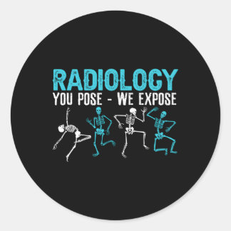 Radiologie, Pose, wir setzen Krassen Radiologen au Runder Aufkleber