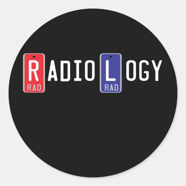Radiologie rechts LED Markierungen Runder Aufkleber (Vorderseite)