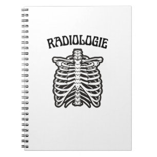 Radiologie-Rippenkäfig-Skelett-Illustration Notizblock