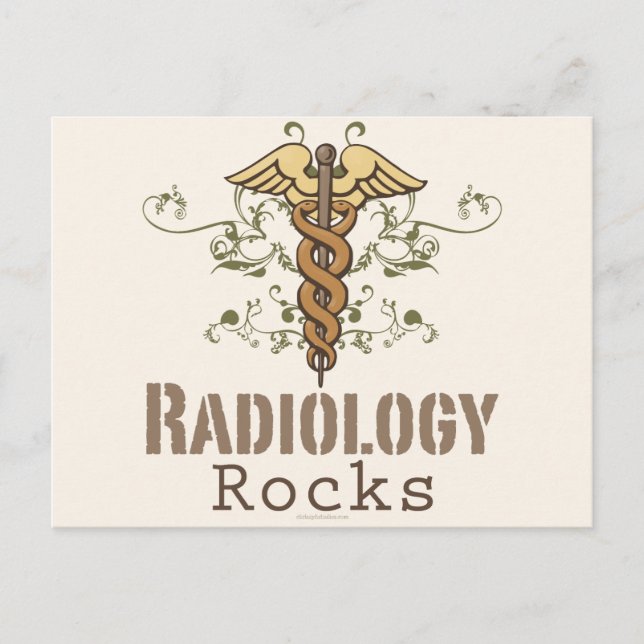 Radiologie Rocks Caduceus Postcard Postkarte (Vorderseite)