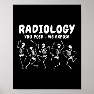 Radiologie Sie Pose, wir entdecken tanzendes Skele Poster