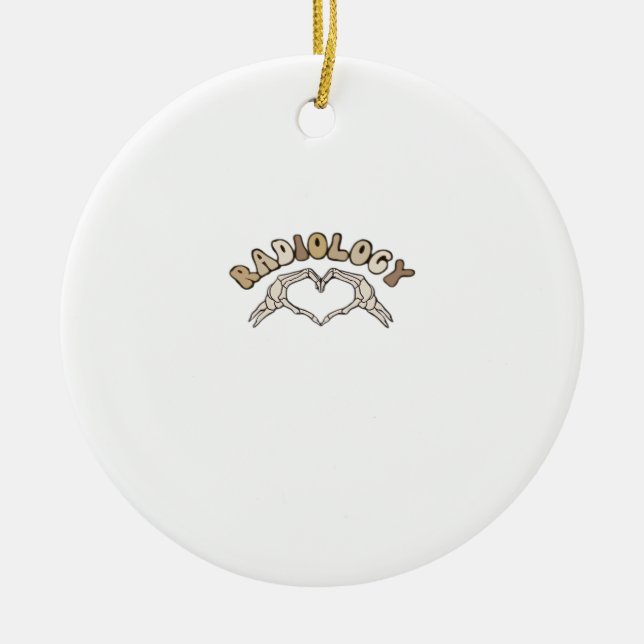 Radiologie Skeleton Heart Hands Classic Keramik Ornament (Vorne)