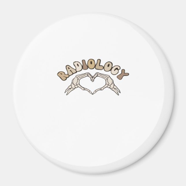 Radiologie Skeleton Heart Hands Classic Magnet (Vorne)