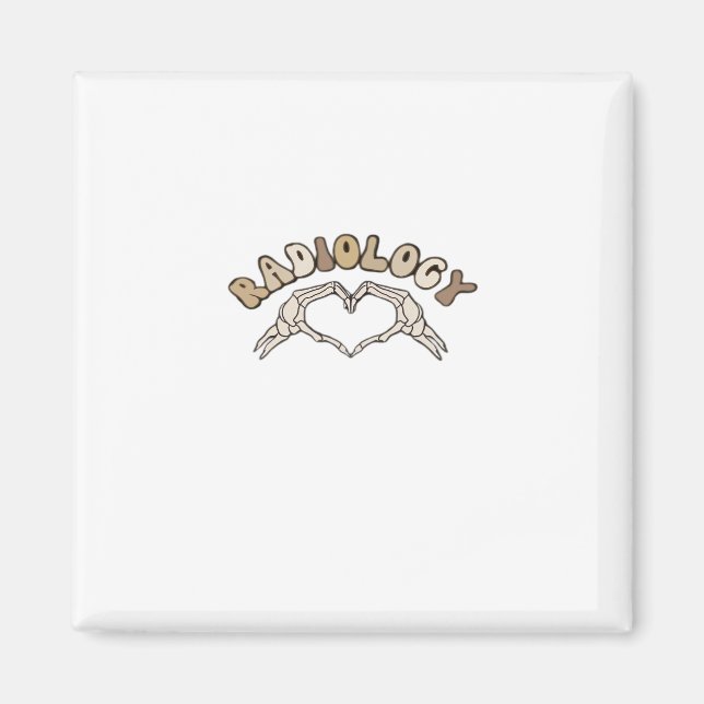 Radiologie Skeleton Heart Hands Classic Magnet (Vorne)