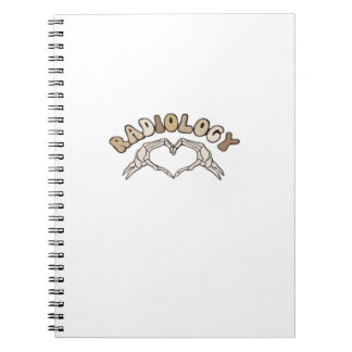 Radiologie Skeleton Heart Hands Classic Notizblock