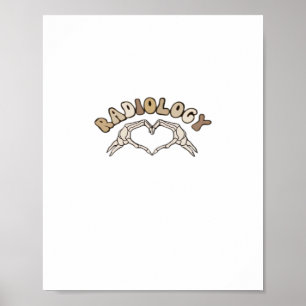 Radiologie Skeleton Heart Hands Classic Poster