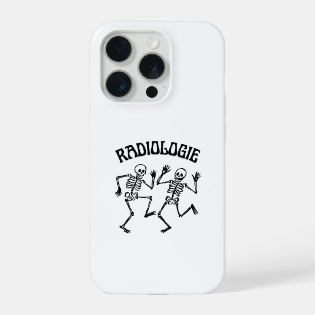 Radiologie-Skelett-Tanz Vintage Humor iPhone Hülle (Rückseite)