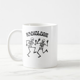Radiologie-Skelett-Tanz Vintage Humor Kaffeetasse