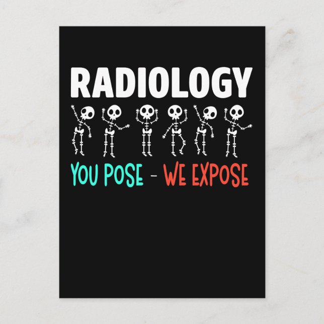 Radiologie Spaß Xray Skeletons Radiologe Postkarte (Vorderseite)