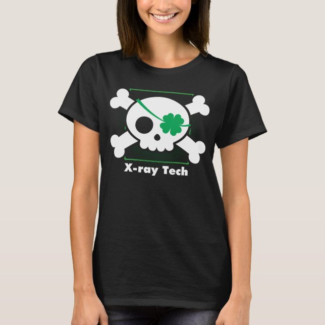 Radiologie St Patrick's Day X Ray Tech Lucky C T-Shirt (Vorderseite)