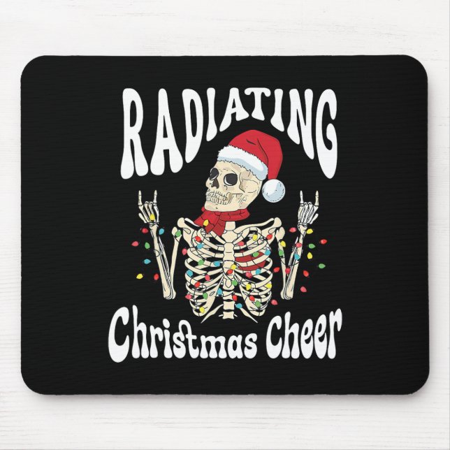 Radiologie strahlt Weihnachtsstimmung Röntgenstrah Mousepad (Vorne)