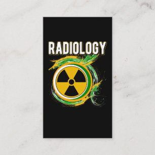 Radiologie-Symbol Xray Radiologin Visitenkarte
