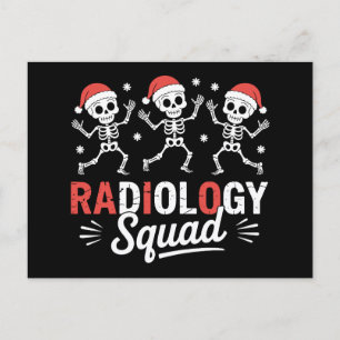 Radiologie-Team Weihnachts-Skelett Rad Tech Röntge Feiertagspostkarte