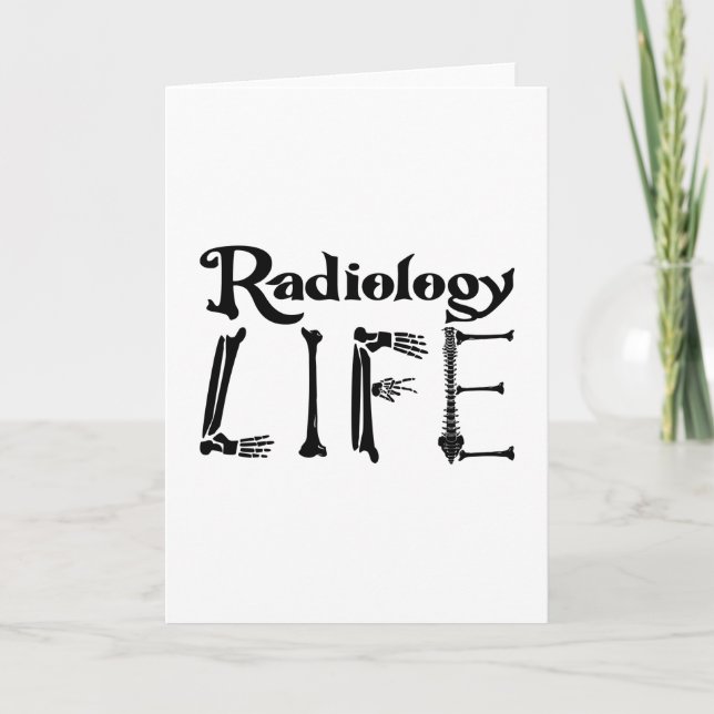 Radiologie Tech Radiology Life Technologist Xray Karte (Vorderseite)