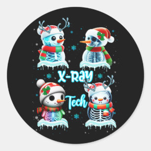 Radiologie Techniker X Ray Tech Funny Christmas Cu Runder Aufkleber