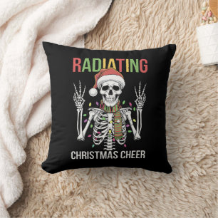 Radiologie-Weihnachten Santa Skelett Röntgenassist Kissen
