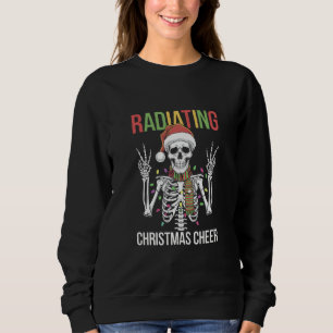 Radiologie-Weihnachten-Santa-Skelett-Röntgenassist Sweatshirt