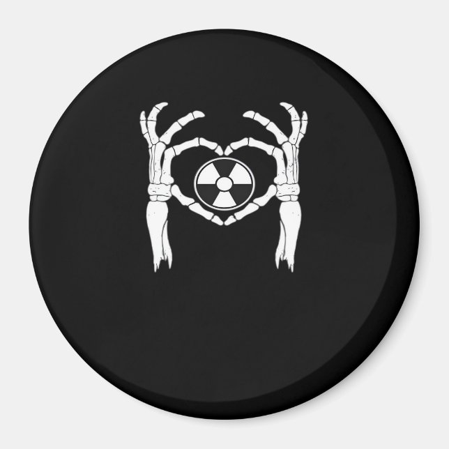 Radiologie X-Ray Tech Heart Shaped Skeleton Hands  Magnet (Vorne)