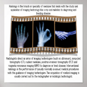 RADIOLOGIE - XRAY POSTER - HAND, OK, HANDSHAKE