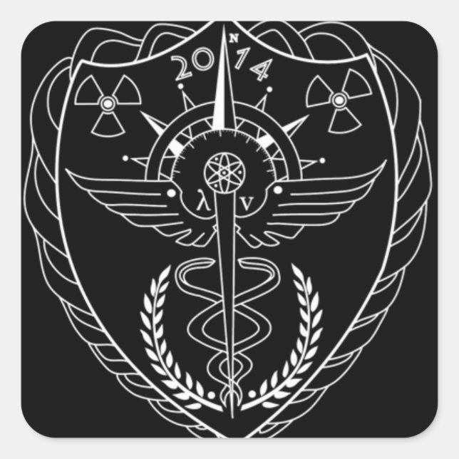 Radiologieaufkleber Quadratischer Aufkleber (Vorderseite)