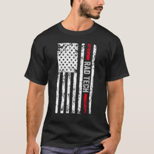 Radiologiker Krass Tech US Flag Radiology T-Shirt