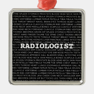 Radiologin Medical Terminology Christmas Ornament Aus Metall