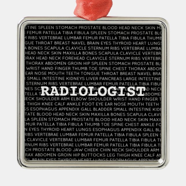 Radiologin Medical Terminology Christmas Ornament Aus Metall (Vorne)