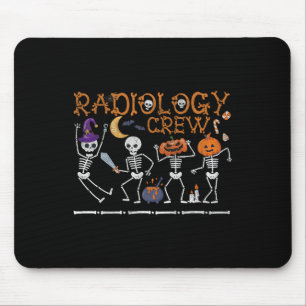 Radiology Crew Dancing Skeleton Funny Halloween Pa Mousepad