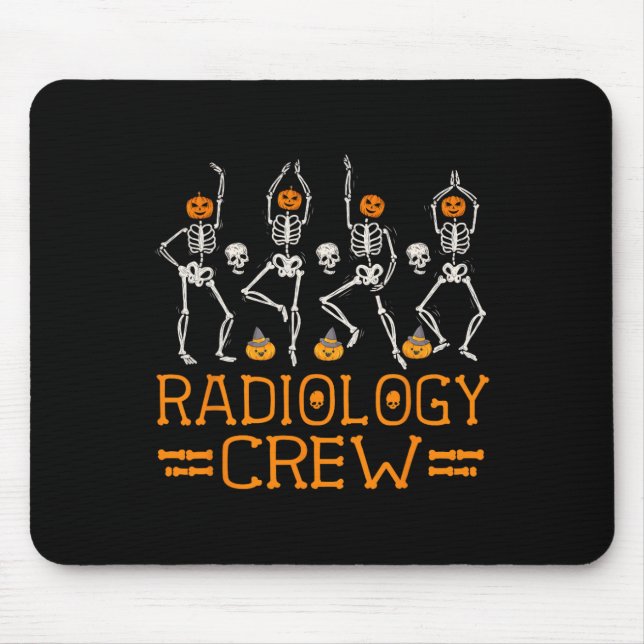 Radiology Crew Dancing Skeleton Pumpkin Fun Hallow Mousepad (Vorne)