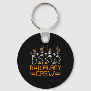 Radiology Crew Dancing Skeleton Pumpkin Fun Hallow Schlüsselanhänger