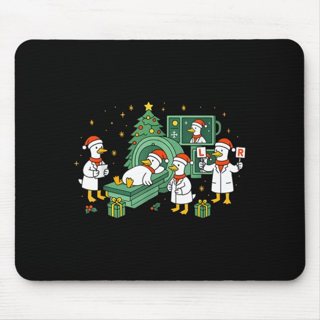 Radiology Funny Goose Ct Scan Christmas Xray Nurse Mousepad (Vorne)