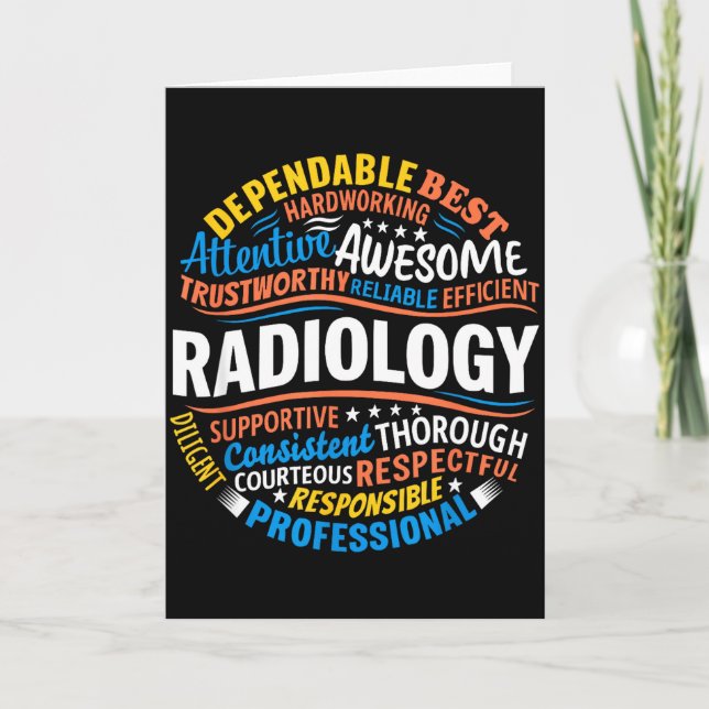 Radiology Funny Rad Tech Week Appreciation Radiolo Karte (Vorderseite)