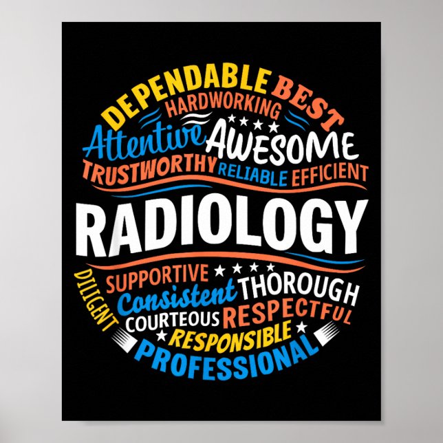 Radiology Funny Rad Tech Week Appreciation Radiolo Poster (Vorne)