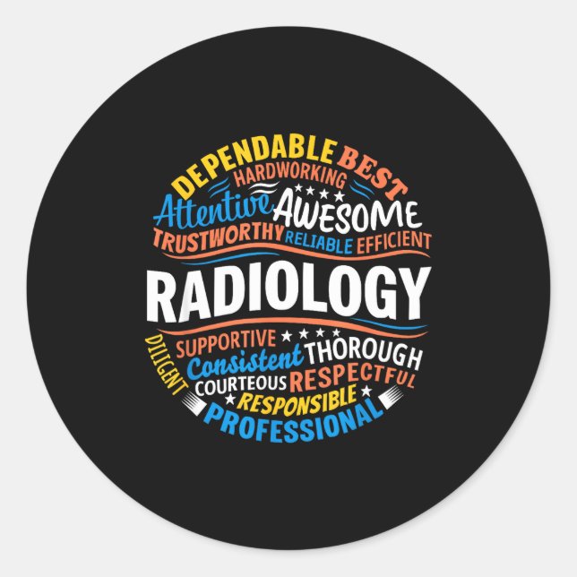 Radiology Funny Rad Tech Week Appreciation Radiolo Runder Aufkleber (Vorderseite)