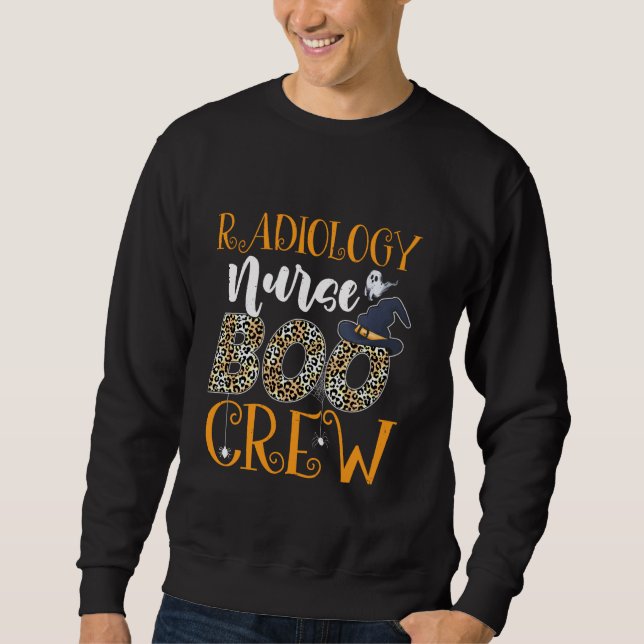 Radiology Nurse Boo Crew Beängstigend Halloween Bo Sweatshirt (Vorderseite)