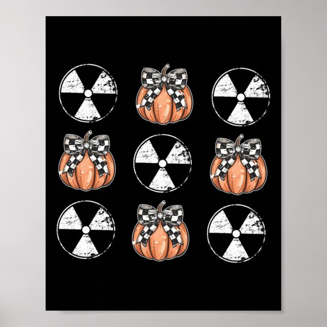 Radiology Pumpkin Coquette Fall Autumn Xray Tech H Poster (Vorne)