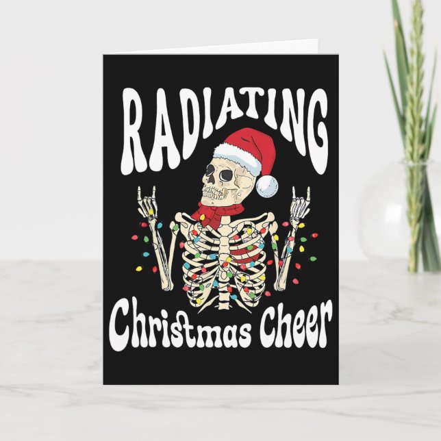 Radiology Radiating Christmas Cheer X-ray Rad Tech Karte (Vorderseite)