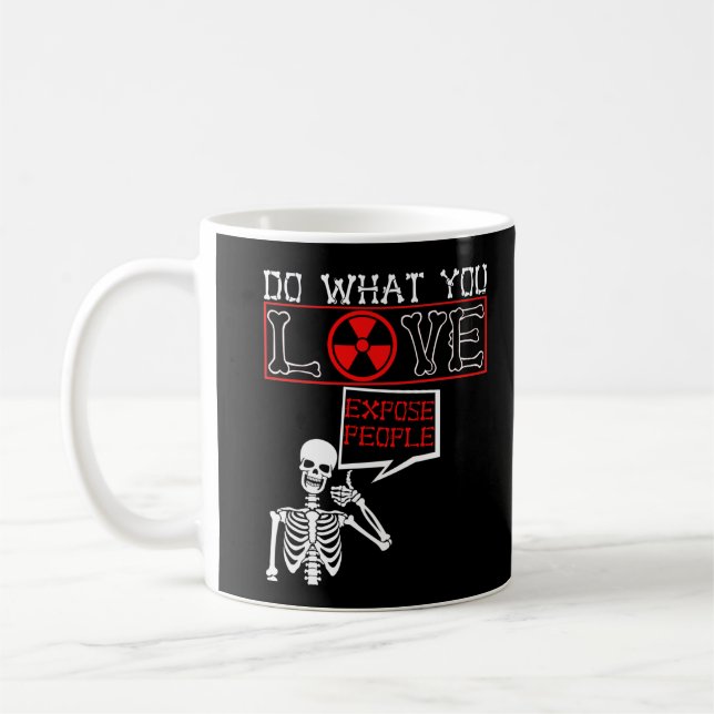 Radiology Spaß Skeleton Xray Radiologin Kaffeetasse (Links)