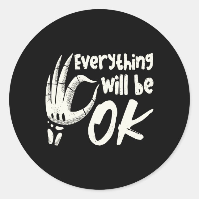 Radiology Tech Everything Will Be Ok Technologist Runder Aufkleber (Vorderseite)