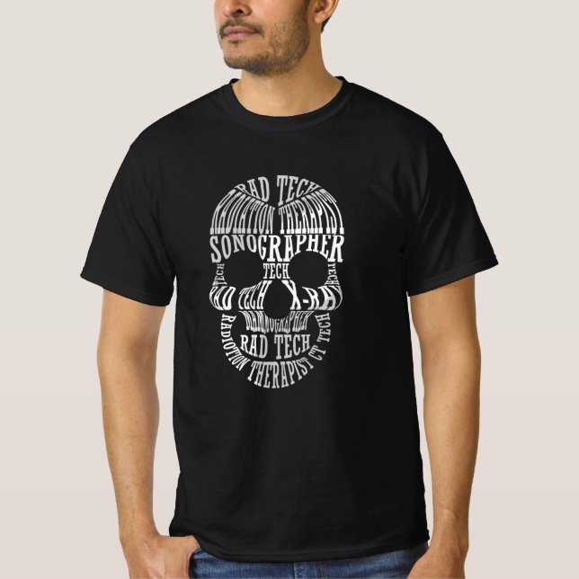Radiology Tech Rad Tech Skull Technologist Xray T-Shirt (Vorderseite)