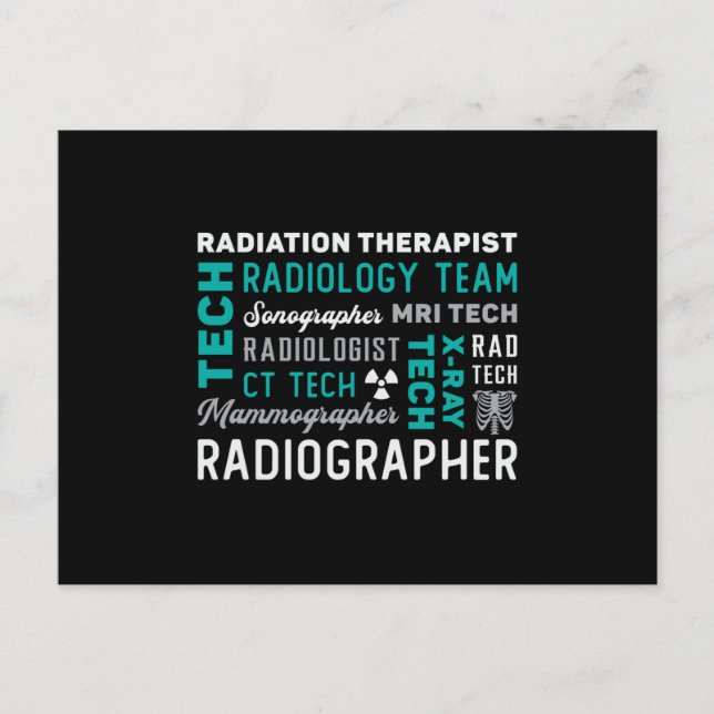 Radiology Tech Radiation Therapist Xray Tech Postkarte (Vorderseite)