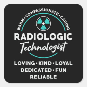 Radiology Tech Radiologiologe Xray Tech Quadratischer Aufkleber
