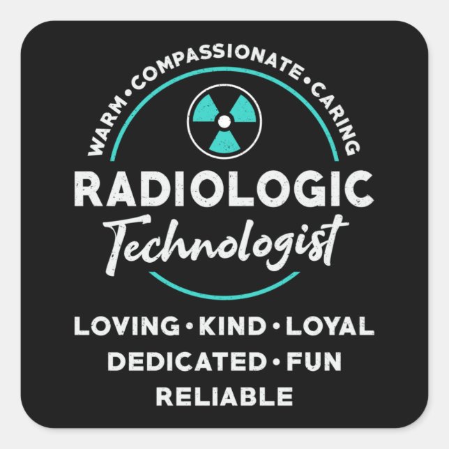 Radiology Tech Radiologiologe Xray Tech Quadratischer Aufkleber (Vorderseite)