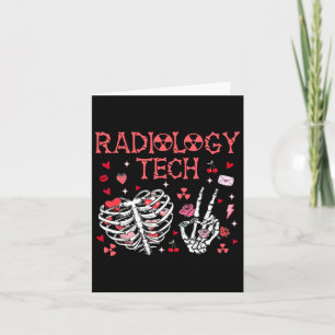 Radiology Tech Rib Cage Skeleton Hand Valentine X- Karte