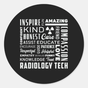 Radiology Tech Technologist Krass Tech X-Ray Techs Runder Aufkleber