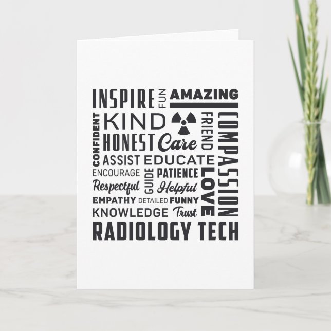 Radiology Tech Technologist Rad Tech X-Ray Tech Karte (Vorderseite)
