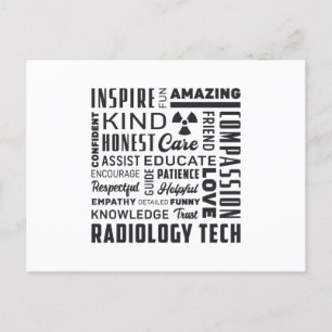Radiology Tech Technologist Rad Tech X-Ray Tech Postkarte