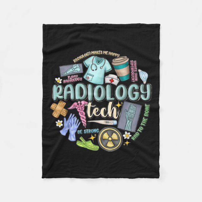 Radiology Technician Christmas Rad Tech X-ray Tech Fleecedecke (Vorderseite)