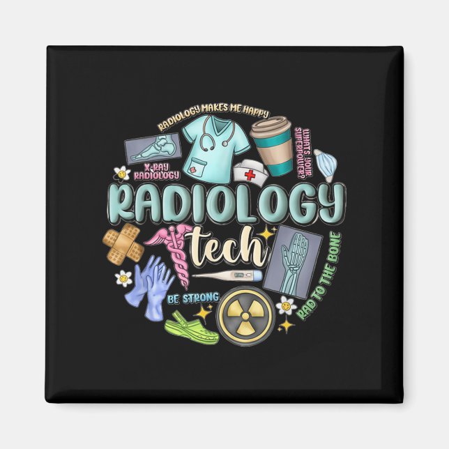 Radiology Technician Christmas Rad Tech X-ray Tech Magnet (Vorne)